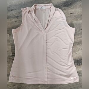 Calvin Klein Pink Wrap Blouse Sleeveless